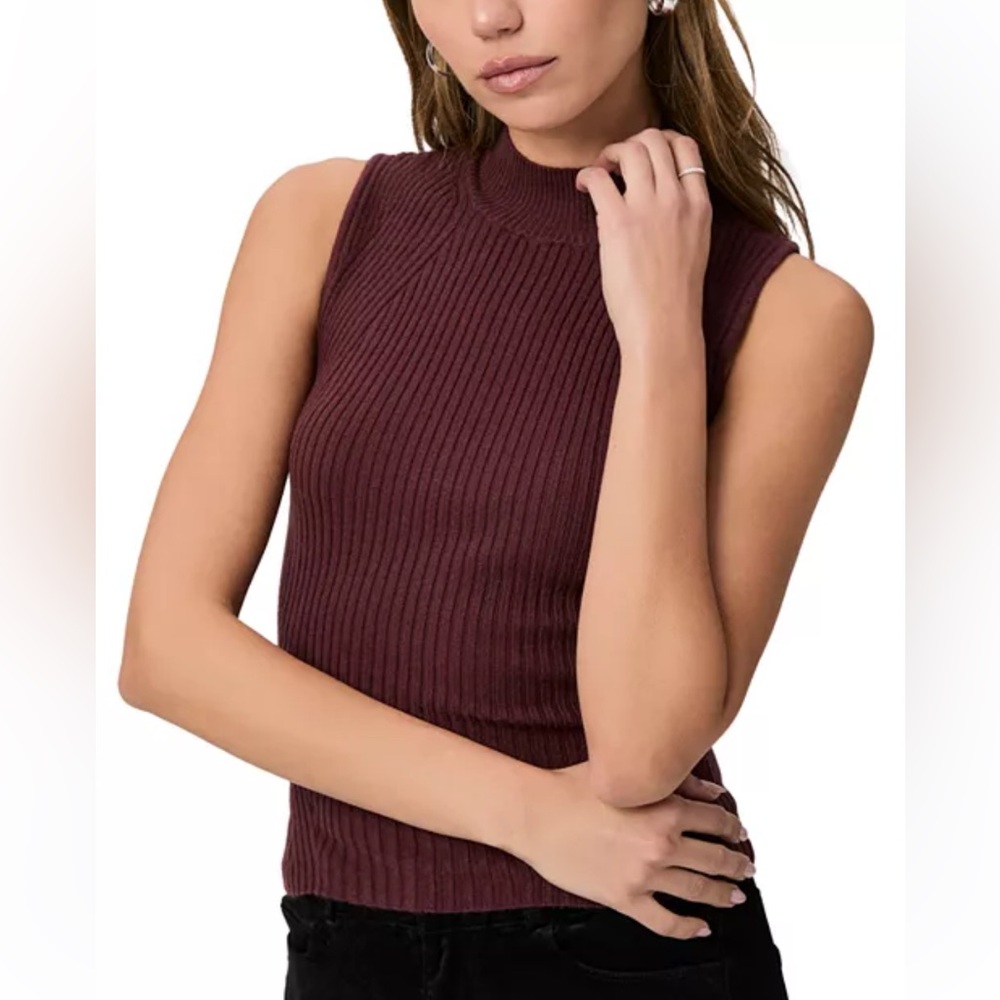 PAIGE fidelia tank top in oxblood